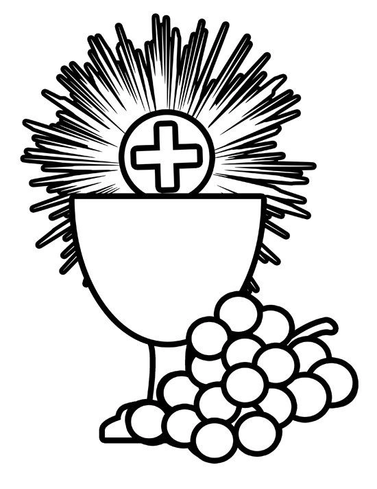 Coloring chalice with grape